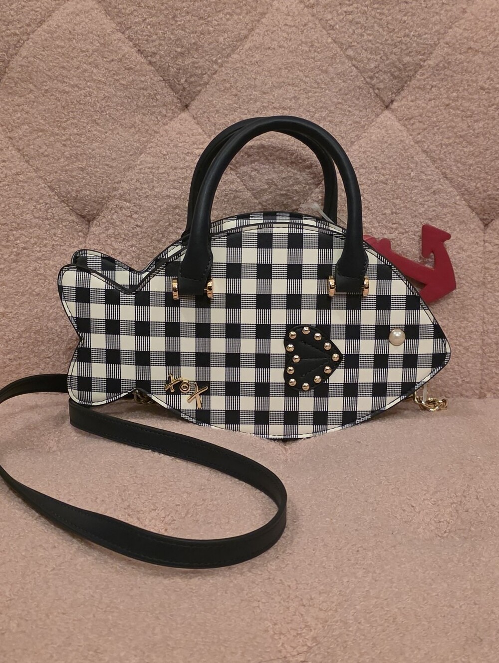 Luv Betsey by Betsey Johnson Gingham Fish Crossbody Bag
